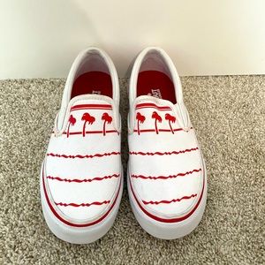 In N Out Vans slip ons. kids size 4